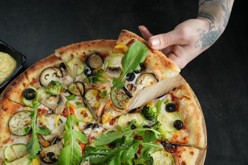 Via 313 Garden Veggie Detroit-style pizza with seasonal vegetables